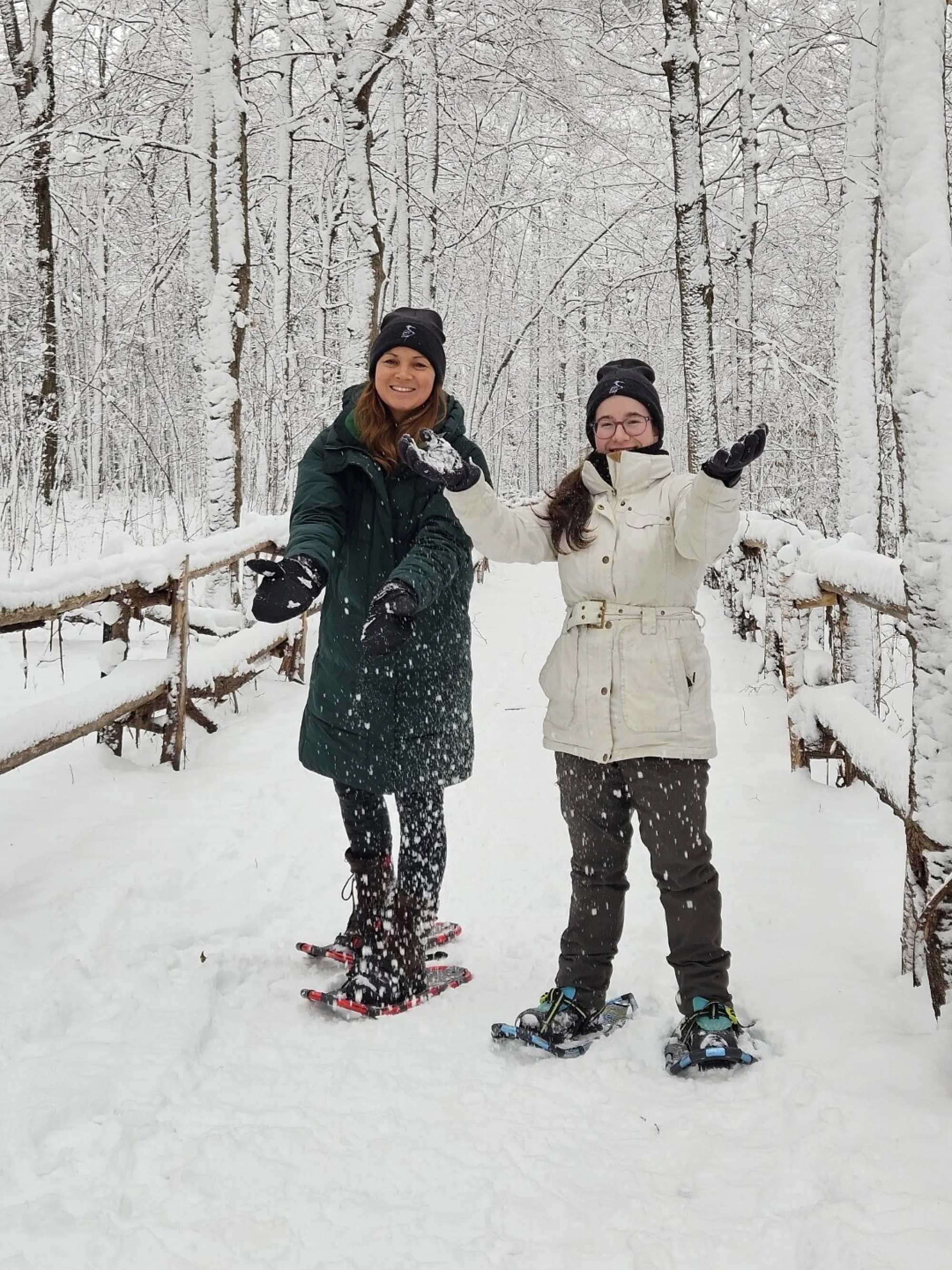 Raquettes au centre écologique Fernand Seguin Héritage Saint Bernard Large